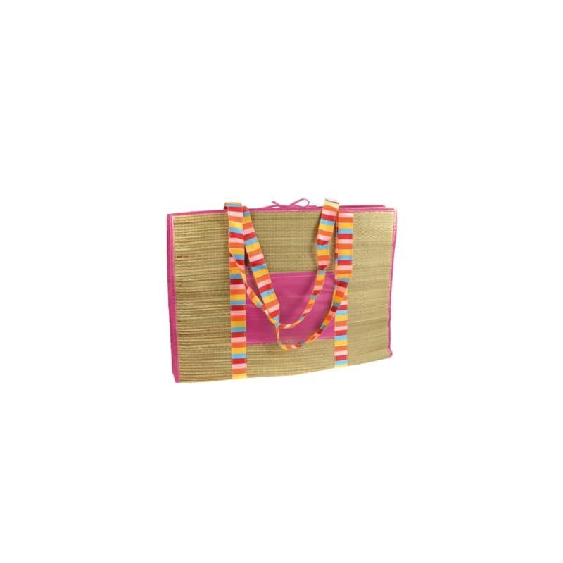 Borsa da spiaggia con tasca esterna 45x34x7 cm - fuxia 5400717