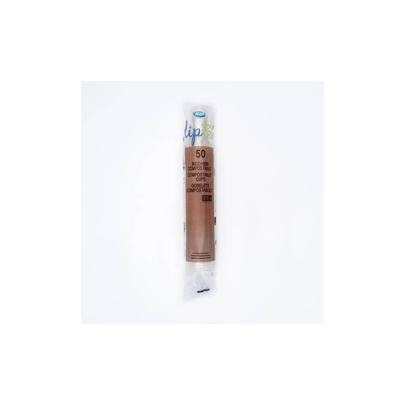 Bicchieri trasparenti IlipBio compostabili in PLA BIO  300 cc - conf. 50 pezzi - 61861