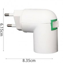 Portalampada E14 a spina con interruttore Aigostar bianco 214326