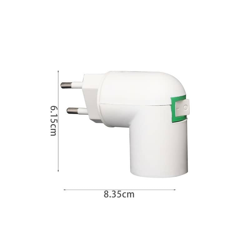 Portalampada E14 a spina con interruttore Aigostar bianco 214326