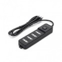 Multipresa bassa a 4 vie P17/P11 con interruttore 16A - cavo 1,5 m Aigostar nero - 281915
