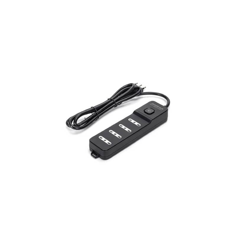 Multipresa bassa a 4 vie P17/P11 con interruttore 16A - cavo 1,5 m Aigostar nero - 281915
