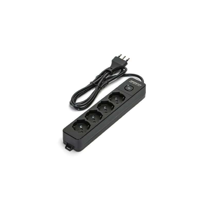 Multipresa con interruttore 16A - cavo 1,5 m - nero Aigostar a 4 vie P40 282301
