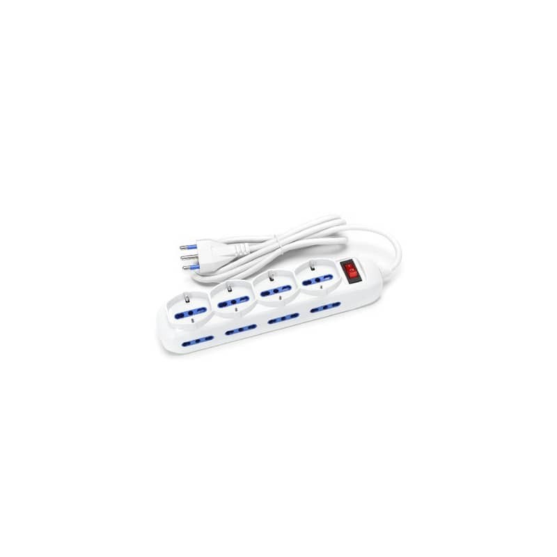 Multipresa con interruttore 16A - cavo 1,5 m - bianco Aigostar a 12 vie (P40 e P17/11) - 218324