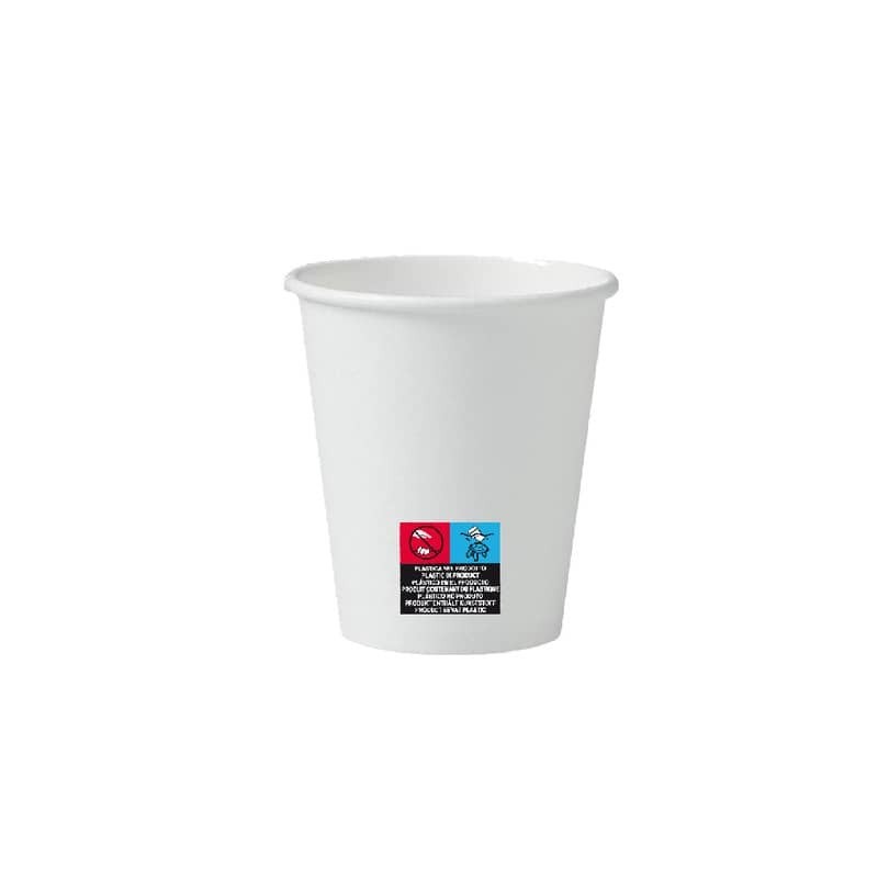 Bicchieri Dopla Green in carta marcati - bianco 180 ml  - conf. 50 pz 42159 (Conf.3)