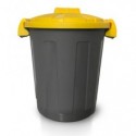 Bidone 25 litri dotato di coperchio e due chiusure esterne PP Mobil Plastic giallo - 105/25-GIA