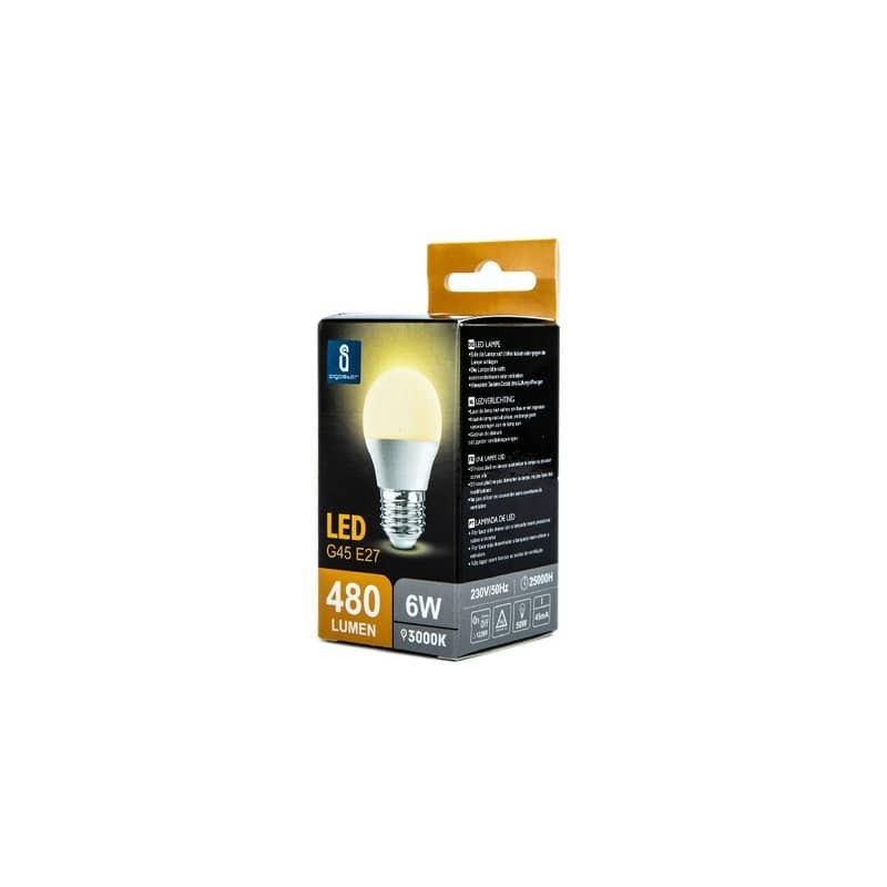 Lampadina LED G45 E27 6W - 510 lumen Aigostar luce calda B10105MQW