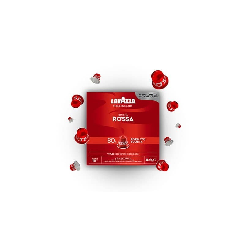 Caffè in capsule compatibili Nespresso Qualità Rossa C&G Lavazza - conf. da 80 pz - 7019