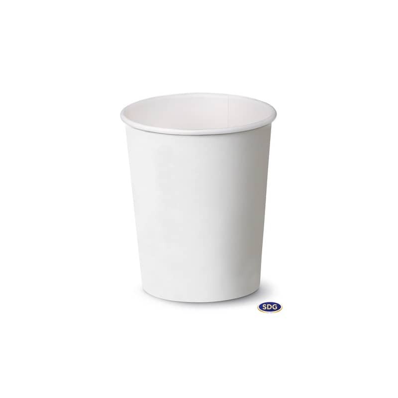 Bicchiere 8oz (240ml) Bianco in cartoncino Scatolificio del Garda Bianco - Conf. 50 pezzi - 112-00-S