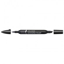 Pennarelli Winsor&Newton Promarker Brush doppia punta scalpello-pennello - black XB - 0204030
