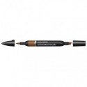 Pennarelli Winsor&Newton Promarker Brush doppia punta scalpello-pennello - burnt sienna O324 - 0204074