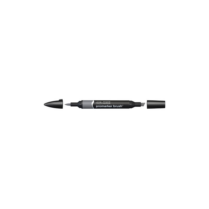 Pennarelli Winsor&Newton Promarker Brush doppia punta scalpello-pennello - cool grey 4 CG4 - 0204158