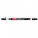 Pennarelli Winsor&Newton Promarker Brush doppia punta scalpello-pennello - red R666 - 0204209