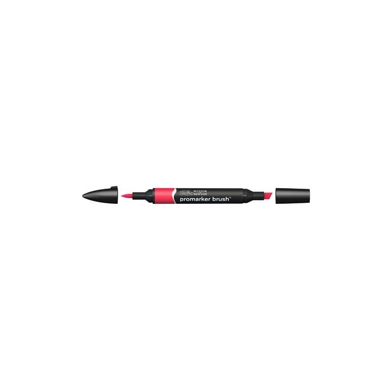 Pennarelli Winsor&Newton Promarker Brush doppia punta scalpello-pennello - red R666 - 0204209