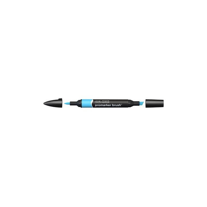 Pennarelli Winsor&Newton Promarker Brush doppia punta scalpello-pennello - sky blue B137 - 0204621