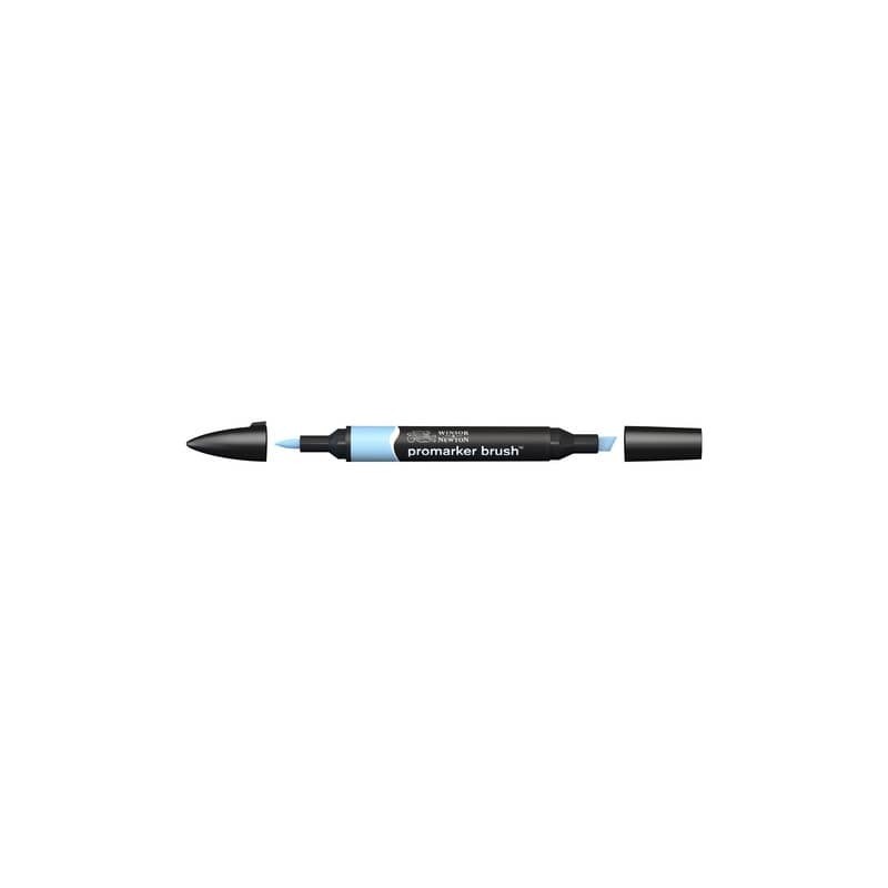 Pennarelli Winsor&Newton Promarker Brush doppia punta scalpello-pennello - cloud blue B318 - 0204378