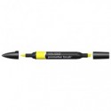 Pennarelli Winsor&Newton Promarker Brush doppia punta scalpello-pennello - yellow Y657 - 0204173
