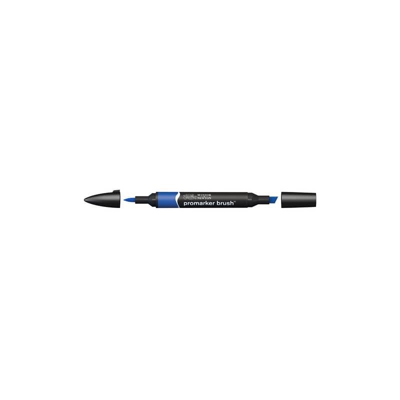 Pennarelli Winsor&Newton Promarker Brush doppia punta scalpello-pennello - royal blue V264 - 0204045