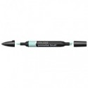 Pennarelli Winsor&Newton Promarker Brush doppia punta scalpello-pennello - pebble blue C217 - 0204373