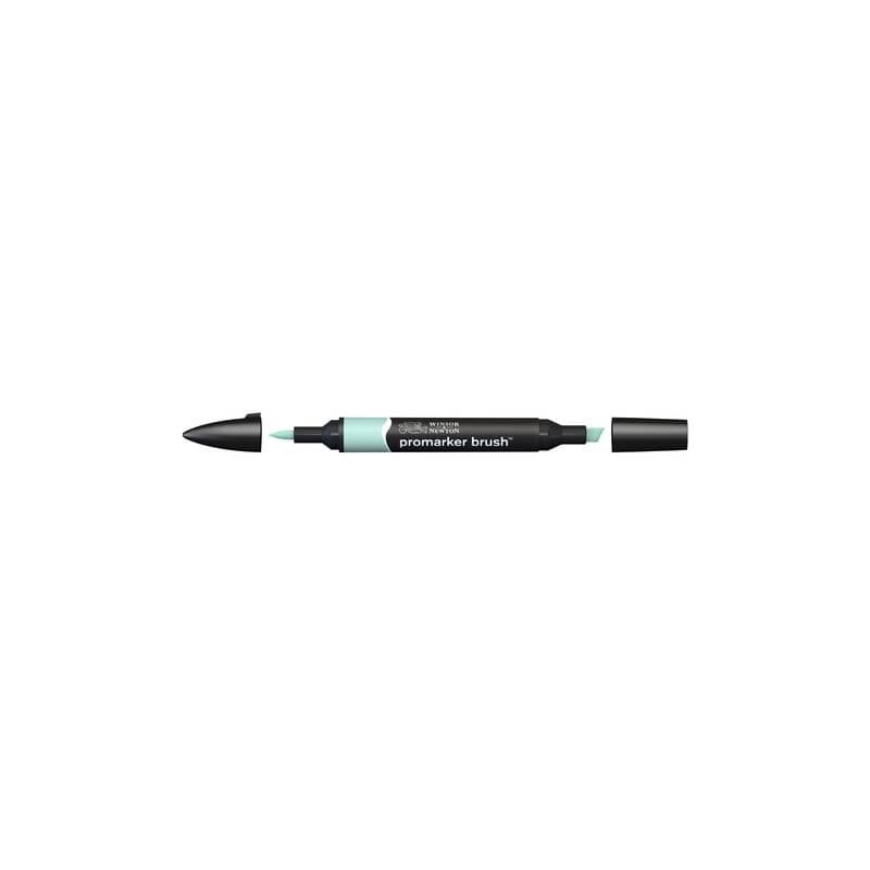 Pennarelli Winsor&Newton Promarker Brush doppia punta scalpello-pennello - pebble blue C217 - 0204373