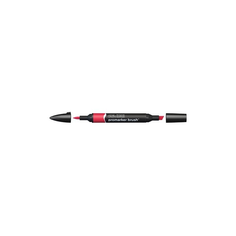 Pennarelli Winsor&Newton Promarker Brush doppia punta scalpello-pennello - berry red R665 - 0204171