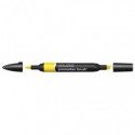 Pennarelli Winsor&Newton Promarker Brush doppia punta scalpello-pennello - canary Y367 - 0204166