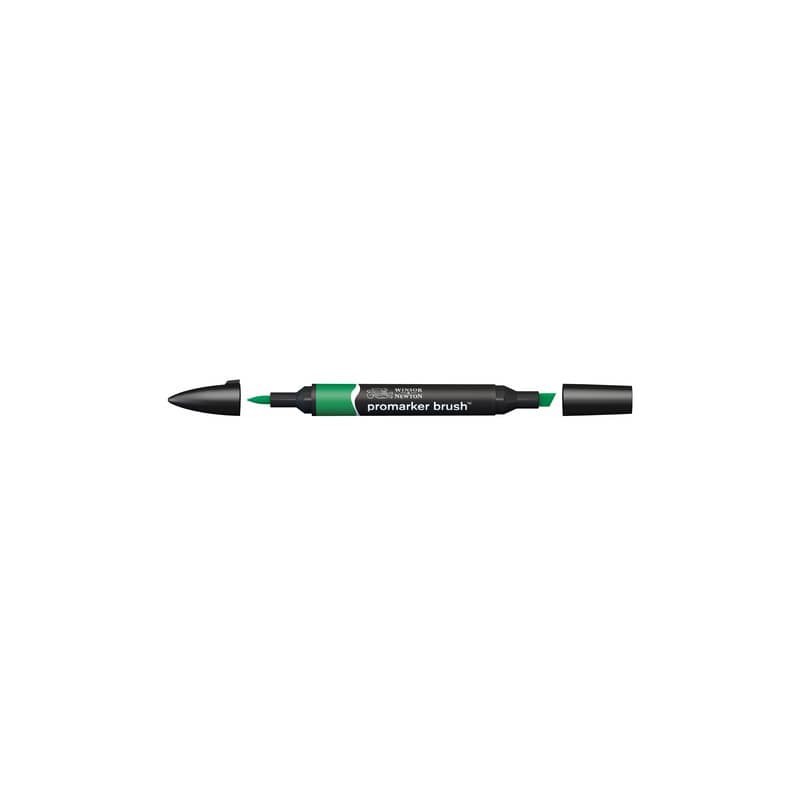 Pennarelli Winsor&Newton Promarker Brush doppia punta scalpello-pennello - lush green G756 - 0204228