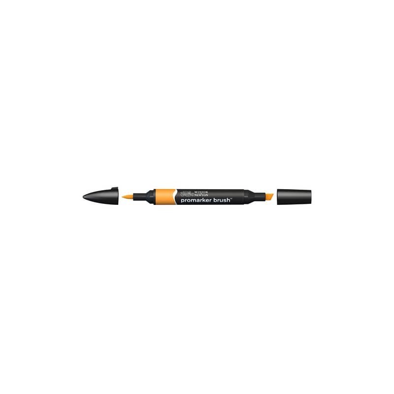 Pennarelli Winsor&Newton Promarker Brush doppia punta scalpello-pennello - amber O567 - 0204195