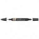 Pennarelli Winsor&Newton Promarker Brush doppia punta scalpello-pennello - warm grey 4 WG4 - 0204131