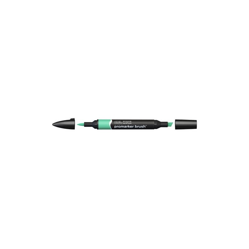 Pennarelli Winsor&Newton Promarker Brush doppia punta scalpello-pennello - mint green G637 - 0204223