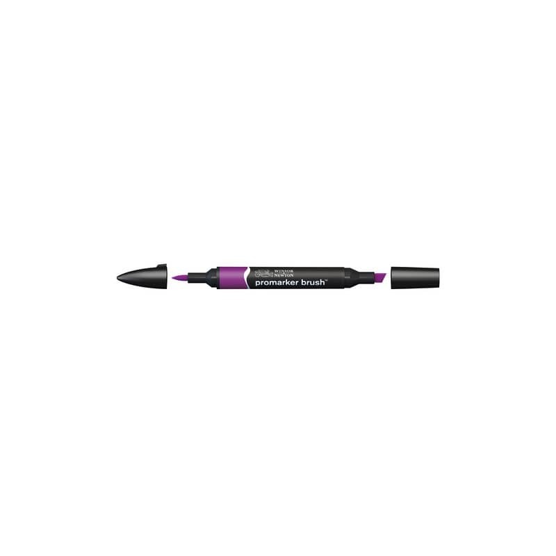 Pennarelli Winsor&Newton Promarker Brush doppia punta scalpello-pennello - plum V735 - 0204197