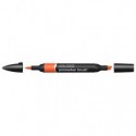 Pennarelli Winsor&Newton Promarker Brush doppia punta scalpello-pennello - bright orange O177 - 0204051