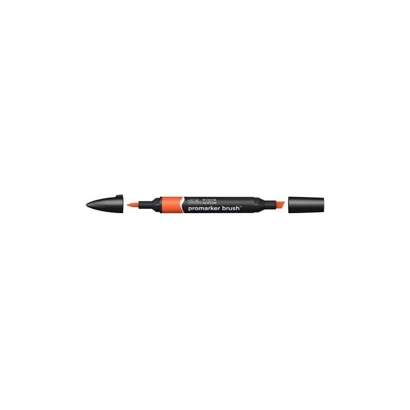 Pennarelli Winsor&Newton Promarker Brush doppia punta scalpello-pennello - bright orange O177 - 0204051