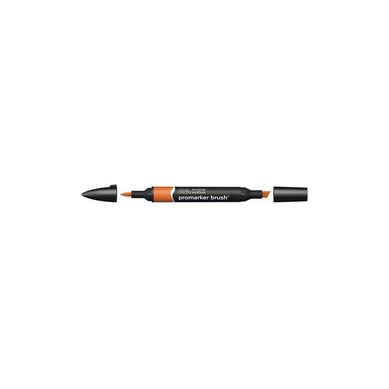 Pennarelli Winsor&Newton Promarker Brush doppia punta scalpello-pennello - saddle brown O345 - 0204332