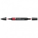 Pennarelli Winsor&Newton Promarker Brush doppia punta scalpello-pennello - firebrick R735 - 0204374