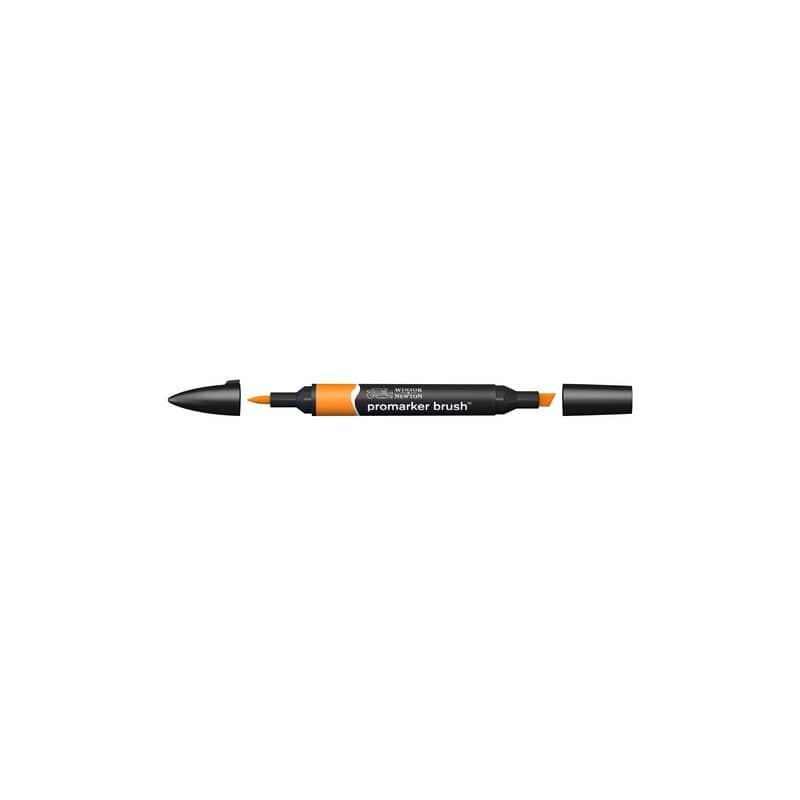 Pennarelli Winsor&Newton Promarker Brush doppia punta scalpello-pennello - pumpkin O467 - 0204225