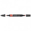 Pennarelli Winsor&Newton Promarker Brush doppia punta scalpello-pennello - burnt orange R946 - 0204092