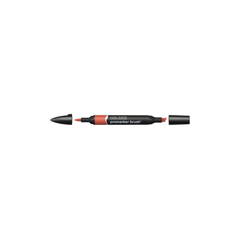 Pennarelli Winsor&Newton Promarker Brush doppia punta scalpello-pennello - burnt orange R946 - 0204092