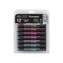Pennarelli Winsor&Newton Promarker doppia punta fine-larga - 12 colori assortiti manga chibi - 0290141