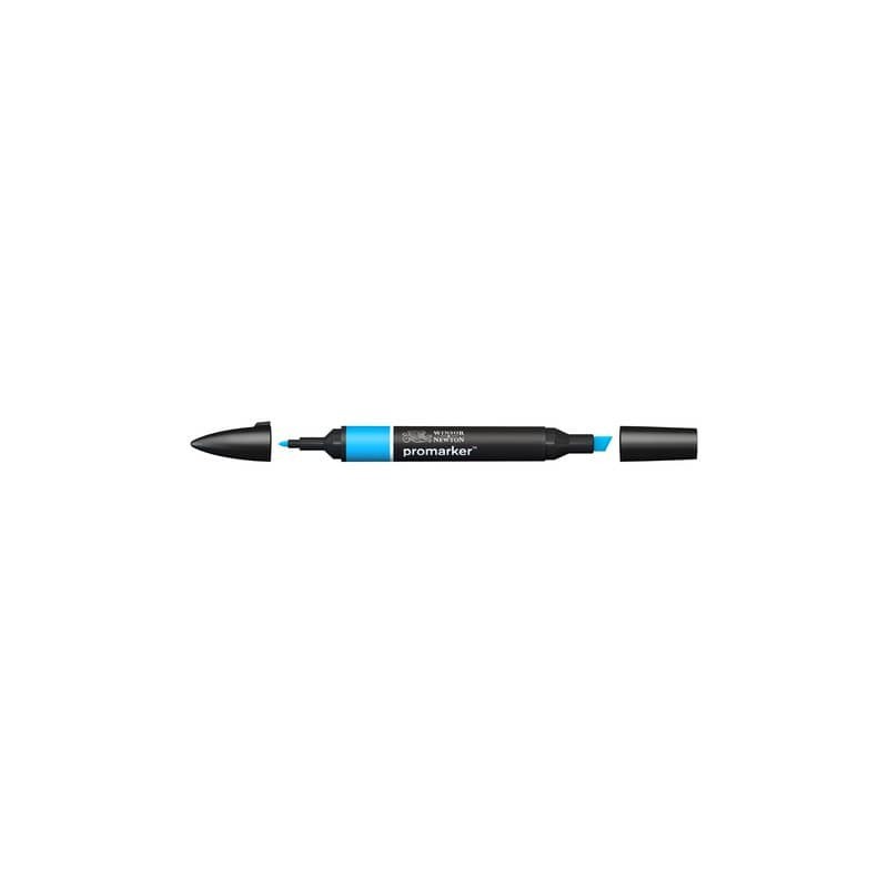 Pennarelli Winsor&Newton Promarker doppia punta fine-larga - cyan C847 - 0203351