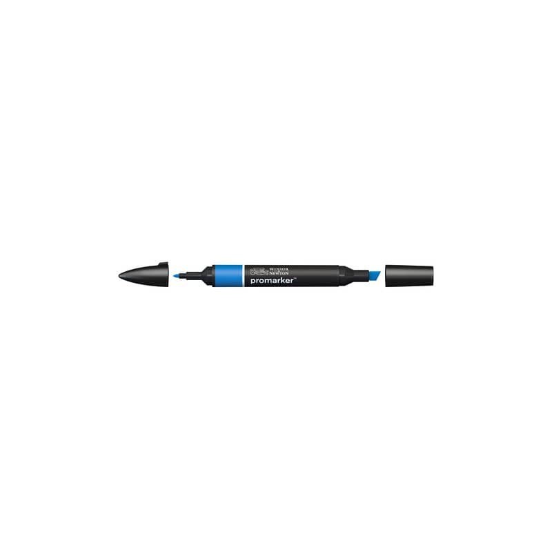 Pennarelli Winsor&Newton Promarker doppia punta fine-larga - true blue B555 - 0203371