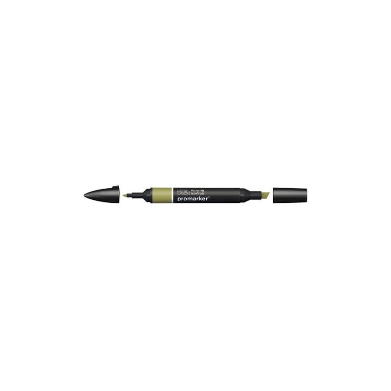 Pennarelli Winsor&Newton Promarker doppia punta fine-larga - verde oliva Y724 - 0203447