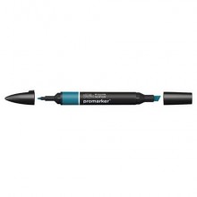 Pennarelli Winsor&Newton Promarker doppia punta fine-larga - blu petrolio C824 - 0203064
