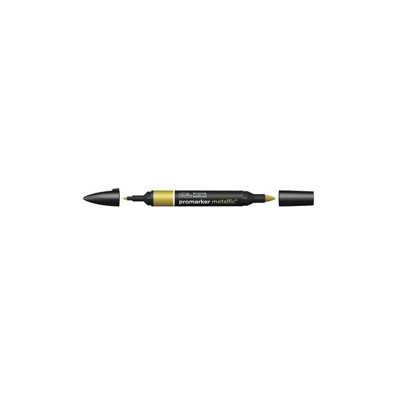 Pennarelli Winsor&Newton Promarker doppia punta fine-larga - metallic gold MT GOL - 0206689