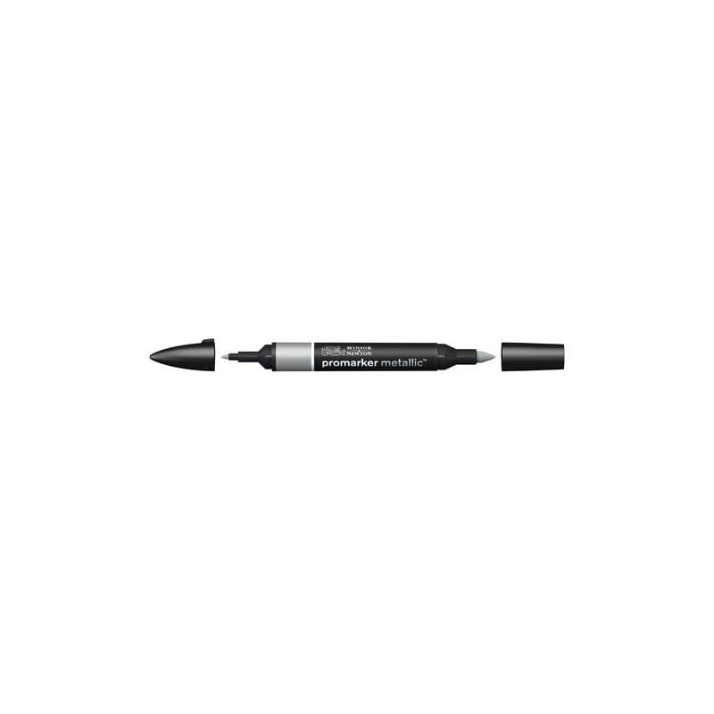 Pennarelli Winsor&Newton Promarker doppia punta fine-larga - metallic silver MT SIL - 0206691