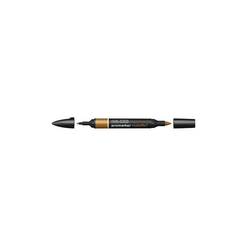 Pennarelli Winsor&Newton Promarker doppia punta fine-larga - metallic red gold MT RGOL - 0206690