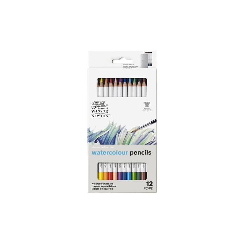 Set matite acquarellabili Winsor&Newton Studio collection 12 colori assortiti - 0490016
