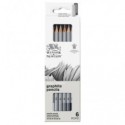 Set matite in grafite Winsor&Newton Studio Collection scatola in metallo 6 pezzi - 0490006