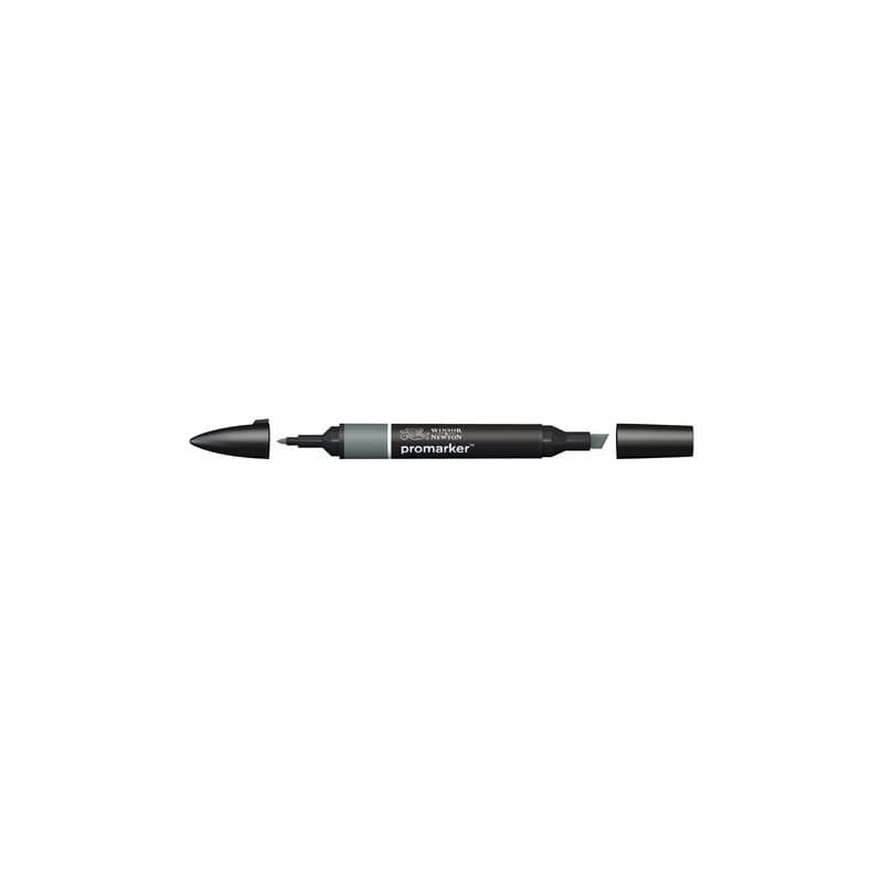 Pennarello Winsor&Newton Promarker doppia punta fine-larga - cool grey 6 CG6 - 0203381