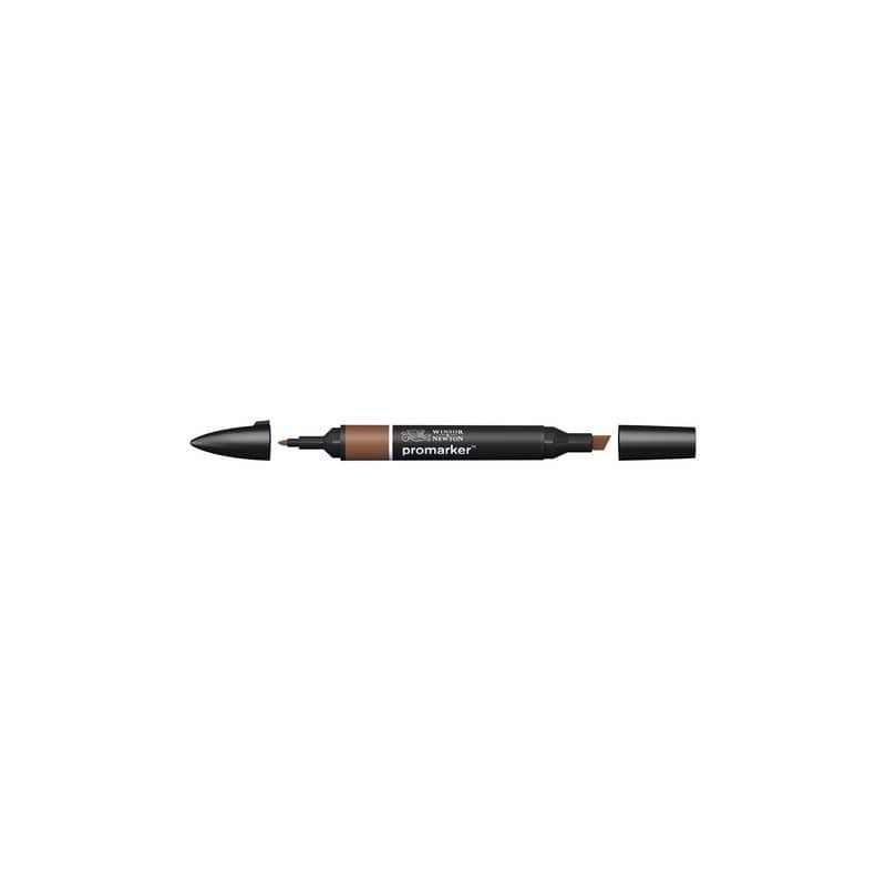 Pennarello Winsor&Newton Promarker doppia punta fine-larga - deep mocha O423 - 0203637
